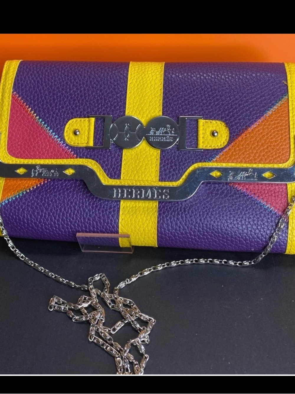 Beautiful REP vintage multicolor clutch